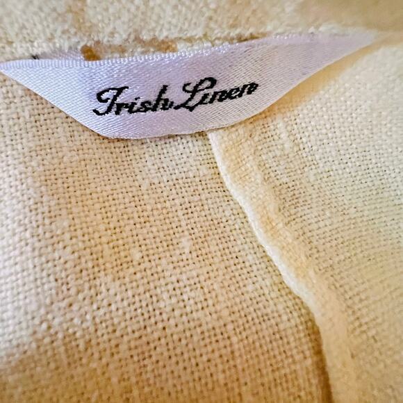 Talbots Linen Pants Yellow Straight Leg Size 10 - Picture 8 of 10